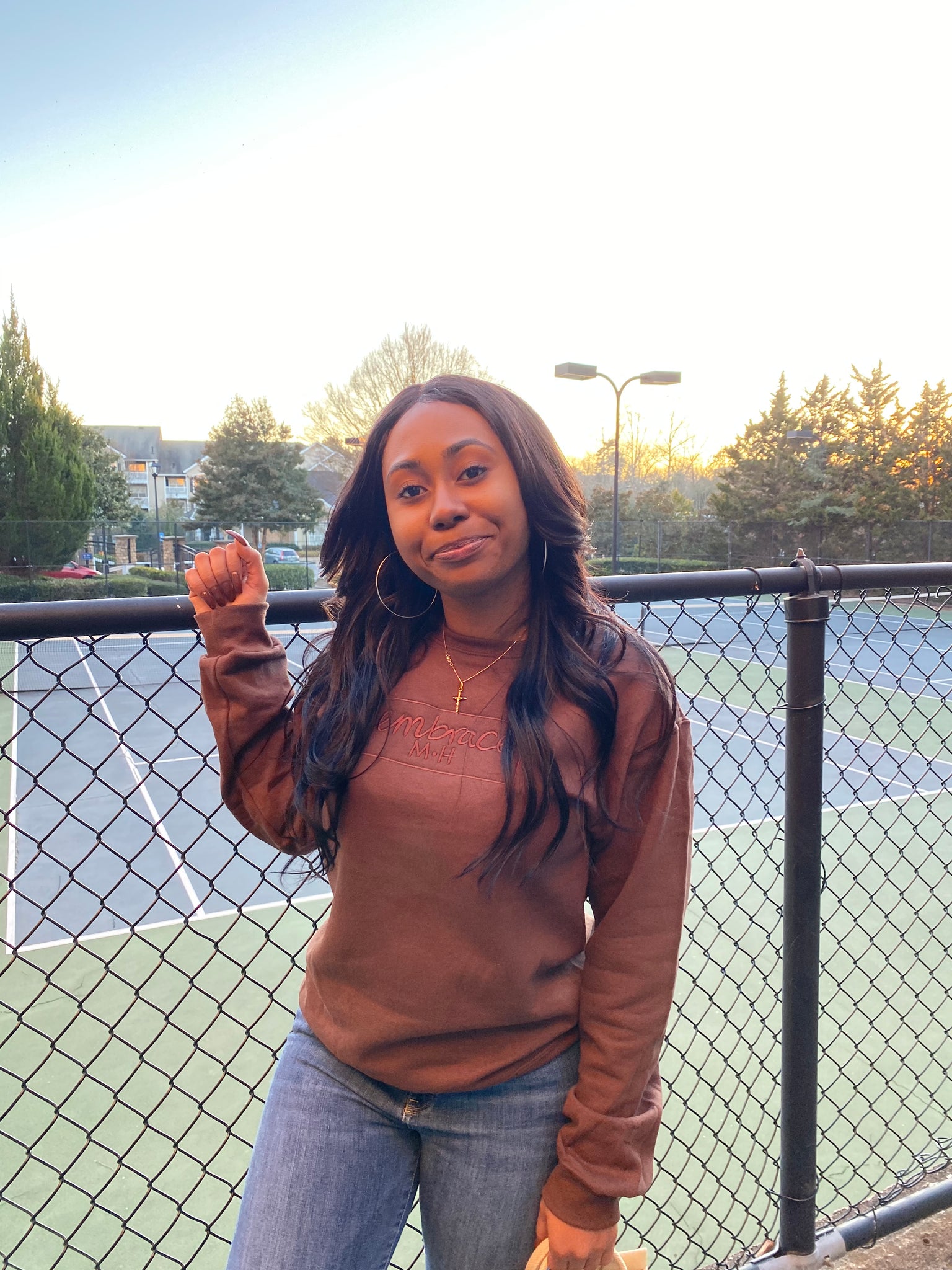 Chocolate Brown Embrace MH Crewneck